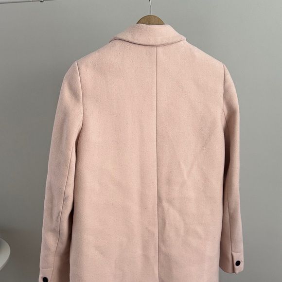 Zara Blush Pink Double-Breasted Pea Coat - Picture 5 of 5
